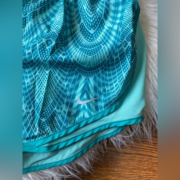 Teal Aqua Blue Green Nike DriFit Athletic Shorts - Picture 3 of 5